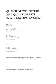 Cover of Quantum computing and quantum bits in mesoscopic systems by A. J. Leggett