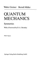 Front cover of Quantum mechanics, symmetrics by Walter Greiner
