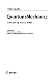 Front cover of Quantum Mechanics by Franz Schwabl