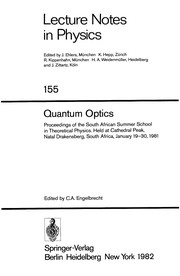 Front cover of Quantum optics by South African Summer School in Theoretical Physics (1981 Natal Drakensberg, South Africa).