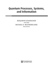 Cover of Quantum processes, systems, and information by Benjamin Schumacher