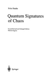 Front cover of Quantum Signatures of Chaos by Fritz Haake