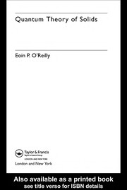 Front cover of Quantum theory of solids by Eoin P O'Reilly