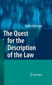 Front cover of The Quest for the Description of the Law by Reidar Edvinsson