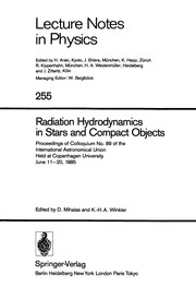 Front cover of Radiation hydrodynamics in stars and compact objects by D. Mihalas