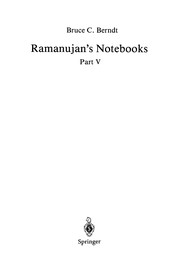 Cover of Ramanujan's Notebooks by Bruce C. Berndt