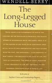 Front cover of The long-legged house by Wendell Berry
