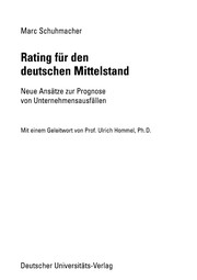 Front cover of Rating für den deutschen Mittelstand by Marc Schuhmacher