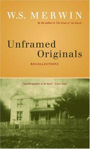 Front cover of Unframed originals by W. S. Merwin