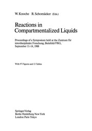 Front cover of Reactions in Compartmentalized Liquids by W. Knoche