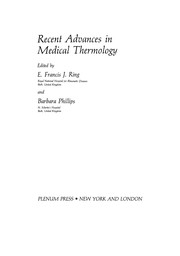 Front cover of Recent Advances in Medical Thermology by E. Francis J. Ring