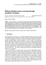 Front cover of Recent advances in reinforcement learning by Leslie Pack Kaelbling