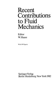 Cover of Recent Contributions to Fluid Mechanics by Werner Haase