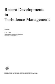 Cover of Recent Developments in Turbulence Management by K.-S Choi