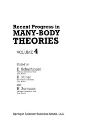 Front cover of Recent progress in many-body theories by International Conference on Recent Progress in Many-Body Theories (8th 1994 Liebnitz, Austria)