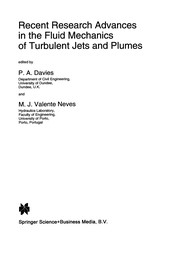 Front cover of Recent Research Advances in the Fluid Mechanics of Turbulent Jets and Plumes by P. A. Davies
