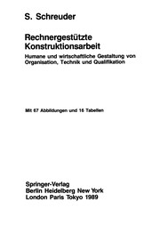 Front cover of Rechnergestützte Konstruktionsarbeit by Siegfried Schreuder