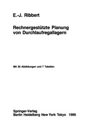 Front cover of Rechnergestützte Planung von Durchlaufregallagern by Ernst-Jürgen Ribbert