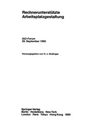 Cover of Rechnerunterstützte Arbeitsplatzgestaltung by Hans-Jörg Bullinger