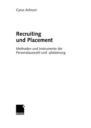 Cover of Recruiting und Placement by Cyrus Achouri