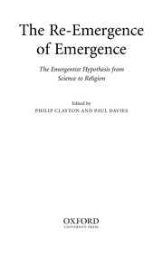 Front cover of RE-EMERGENCE OF EMERGENCE: THE EMERGENTIST HYPOTHESIS FROM SCIENCE TO RELIGON; ED. BY PHILIP CLAYTON by Philip Clayton