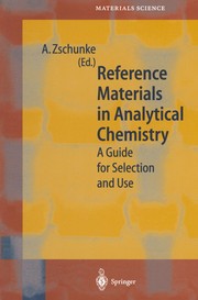 Cover of Reference Materials in Analytical Chemistry by Adolf Zschunke