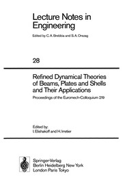Cover of Refined Dynamical Theories of Beams, Plates and Shells and Their Applications by Isaac Elishakoff