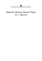Cover of Relativistic electronic structure theory by Pekka Pyykkö