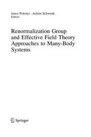 Front cover of Renormalization Group and Effective Field Theory Approaches to Many-Body Systems by Achim Schwenk