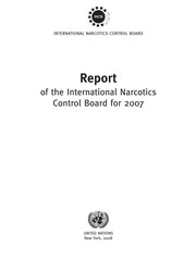 Front cover of Report of the International Narcotics Control Board for 2007 by International Narcotics Control Board