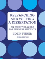 Front cover of Researching and writing a dissertation by Fisher, C. M.