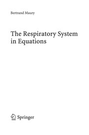 Front cover of The Respiratory System in Equations by Bertrand Maury