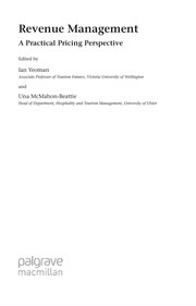 Front cover of Revenue management by Ian Yeoman