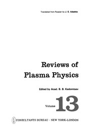 Front cover of Reviews of Plasma Physics by Acad B. B. Kadomtsev