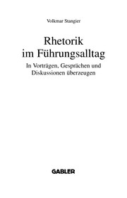 Front cover of Rhetorik im Führungsalltag by Volkmar Stangier