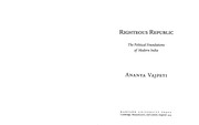 Front cover of Righteous republic by Ananya Vajpeyi