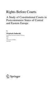 Front cover of Rights Before Courts by Wojciech Sadurski