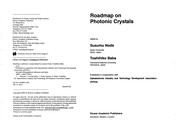 Front cover of Roadmap on Photonic Crystals by Susumu Noda