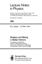 Front cover of Rotation and mixing in stellar interiors by Workshop Frontiers in Stellar Structure Theory (1989 Les Houches, Haute-Savoie, France)