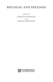 Front cover of Rousseau and freedom by Christie McDonald