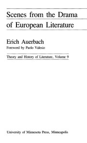 Front cover of Scenes from the drama of European literature by Erich Auerbach