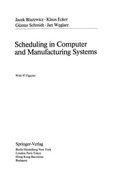 Cover of Scheduling in Computer and Manufacturing Systems by Jacek Blazewicz