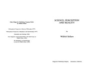 Cover of Science, perception and reality by Wilfrid Sellars