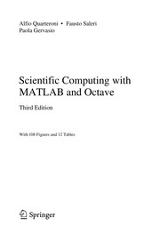 Front cover of Scientific computing with MATLAB and Octave by Alfio Quarteroni