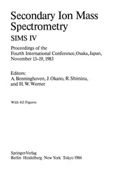 Cover of Secondary Ion Mass Spectrometry SIMS IV by A. Benninghoven