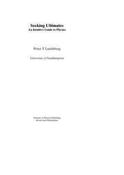 Cover of Seeking ultimates by P. T. Landsberg
