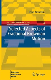 Front cover of Selected Aspects of Fractional Brownian Motion by Ivan Nourdin