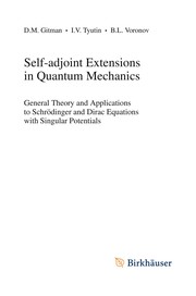 Cover of Self-adjoint Extensions in Quantum Mechanics by D. M. Gitman