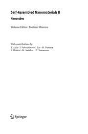 Front cover of Self-Assembled Nanomaterials II by Toshimi Shimizu