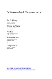 Cover of Self-assembled nanostructures by Jin Z. Zhang
